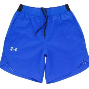 Under Armour Men’s Royal Blue Athletic Shorts with Black Waistband
